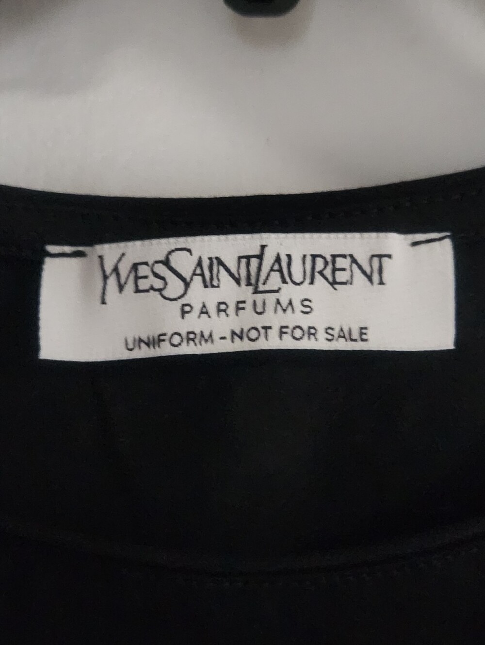 YSL Yves Saint Laurent Parfums Uniform T-shirt Blouse Avant Garde Black Size XL